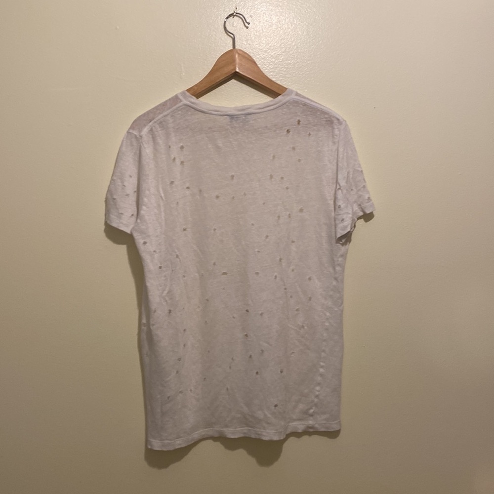 IRO Clay distressed white linen tee. Size L. Very good condition - Picture 5 of 11